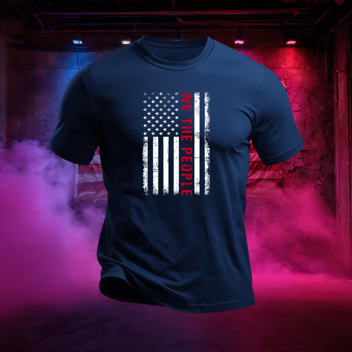 We The People Distressed Flag T-Shirt