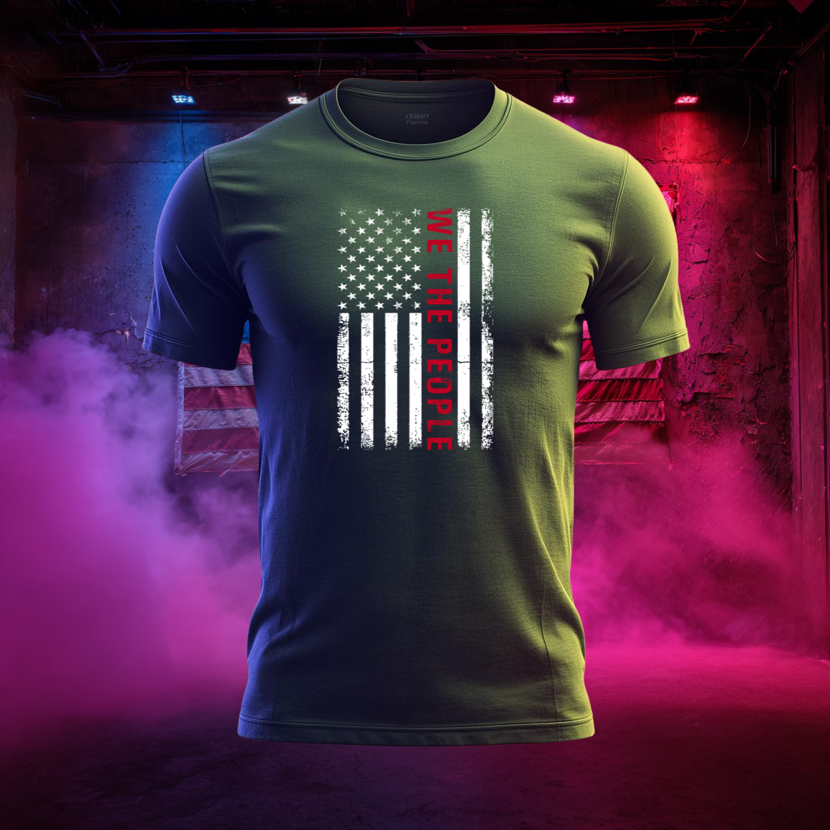 We The People Distressed Flag T-Shirt