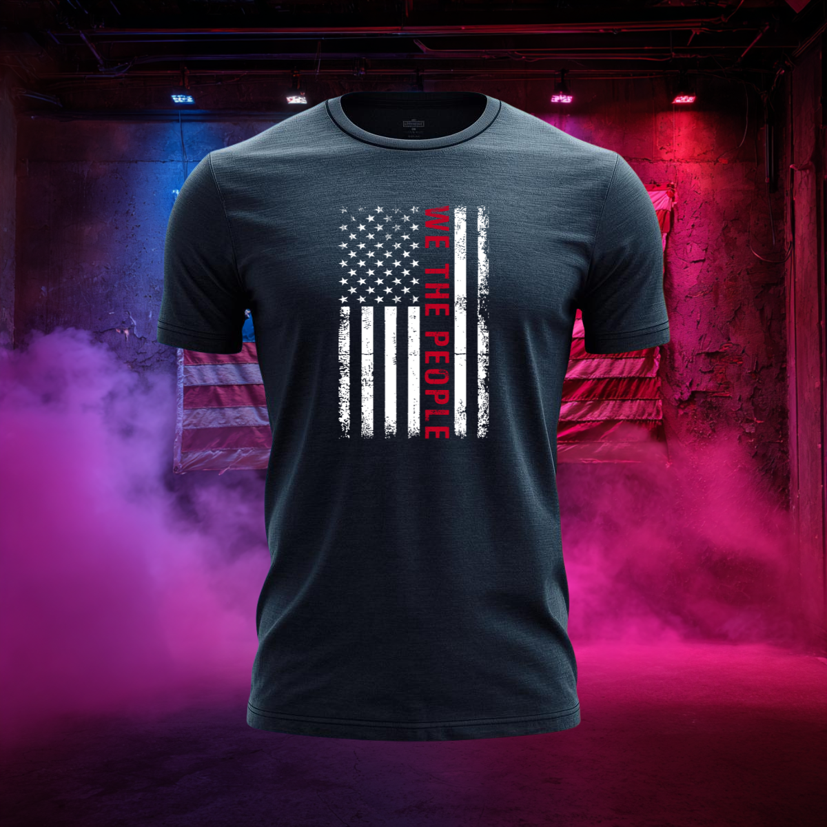 We The People Distressed Flag T-Shirt