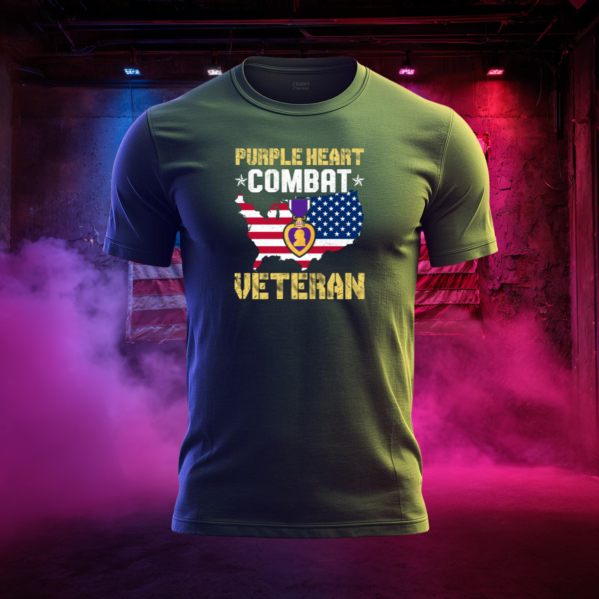 Purple Heart Combat Veteran T-Shirt