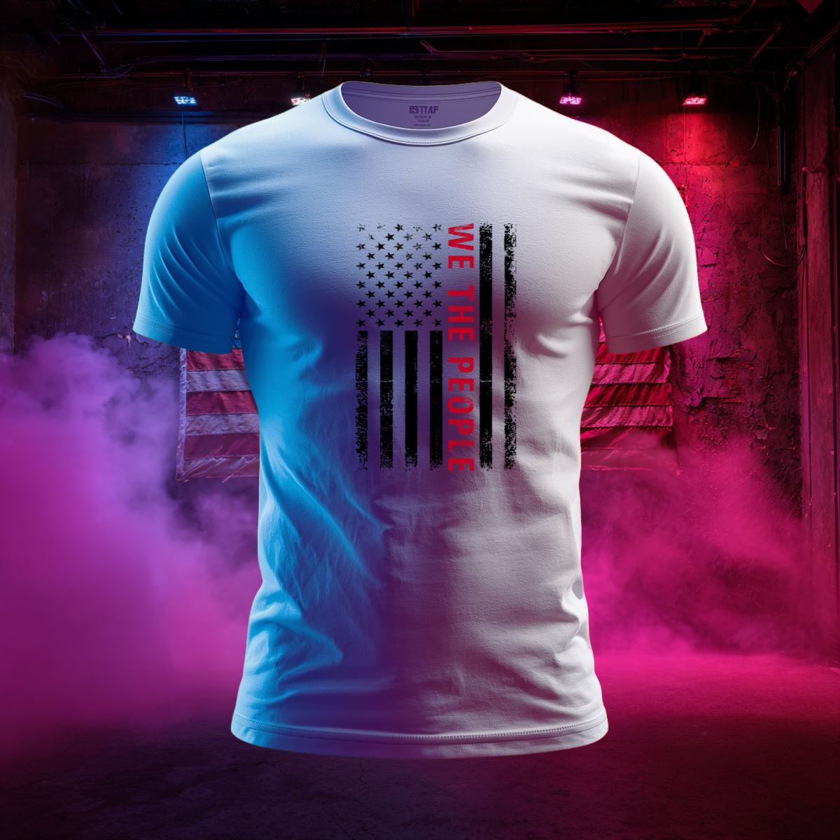 We The People Distressed Flag T-Shirt