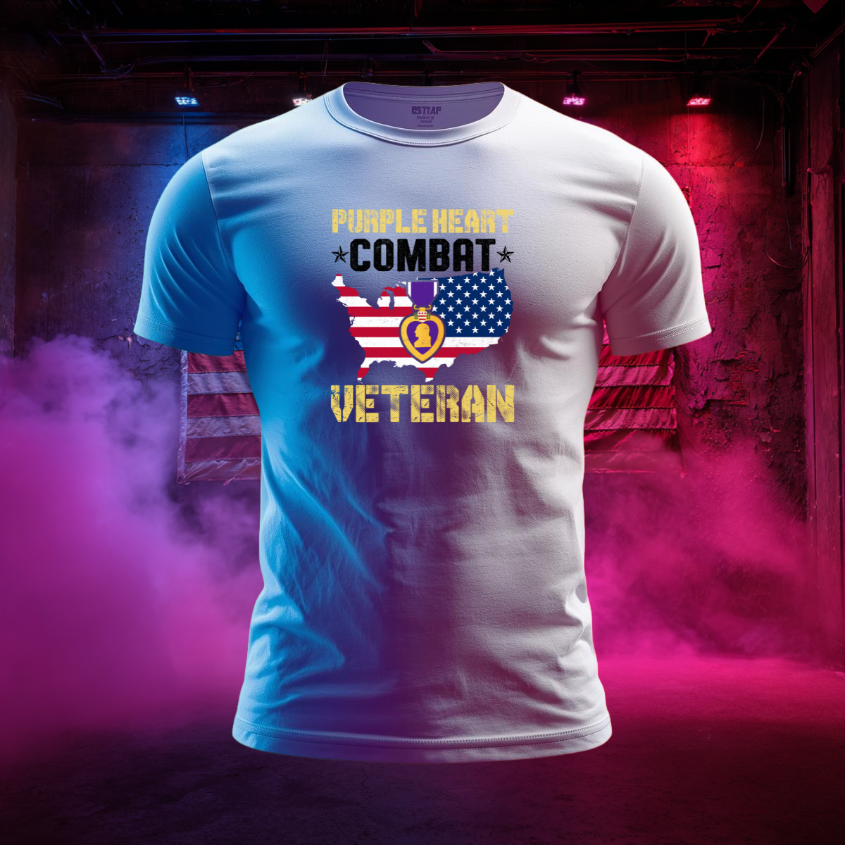 Purple Heart Combat Veteran T-Shirt