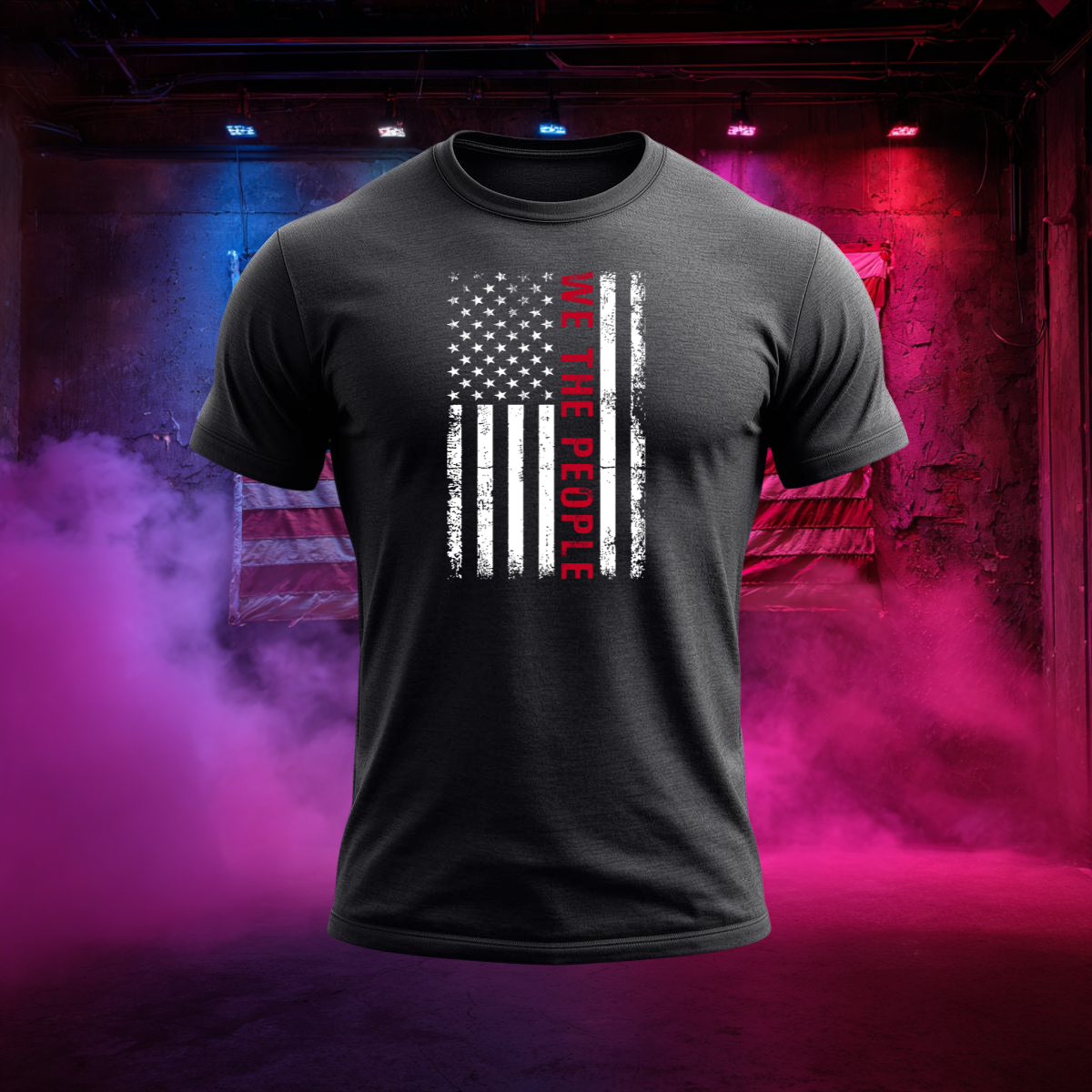 We The People Distressed Flag T-Shirt
