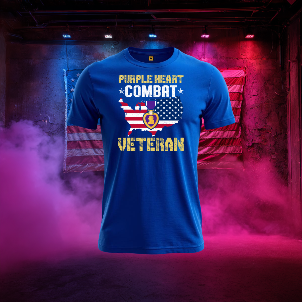 Purple Heart Combat Veteran T-Shirt