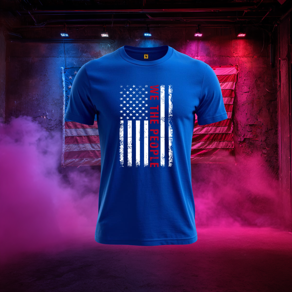 We The People Distressed Flag T-Shirt