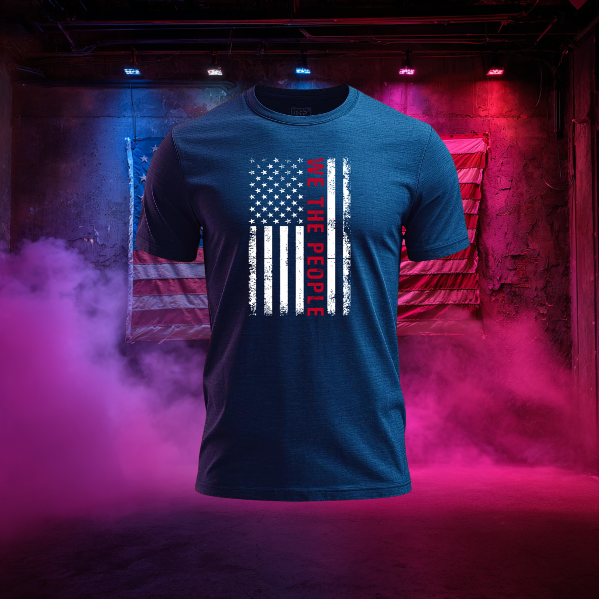 We The People Distressed Flag T-Shirt