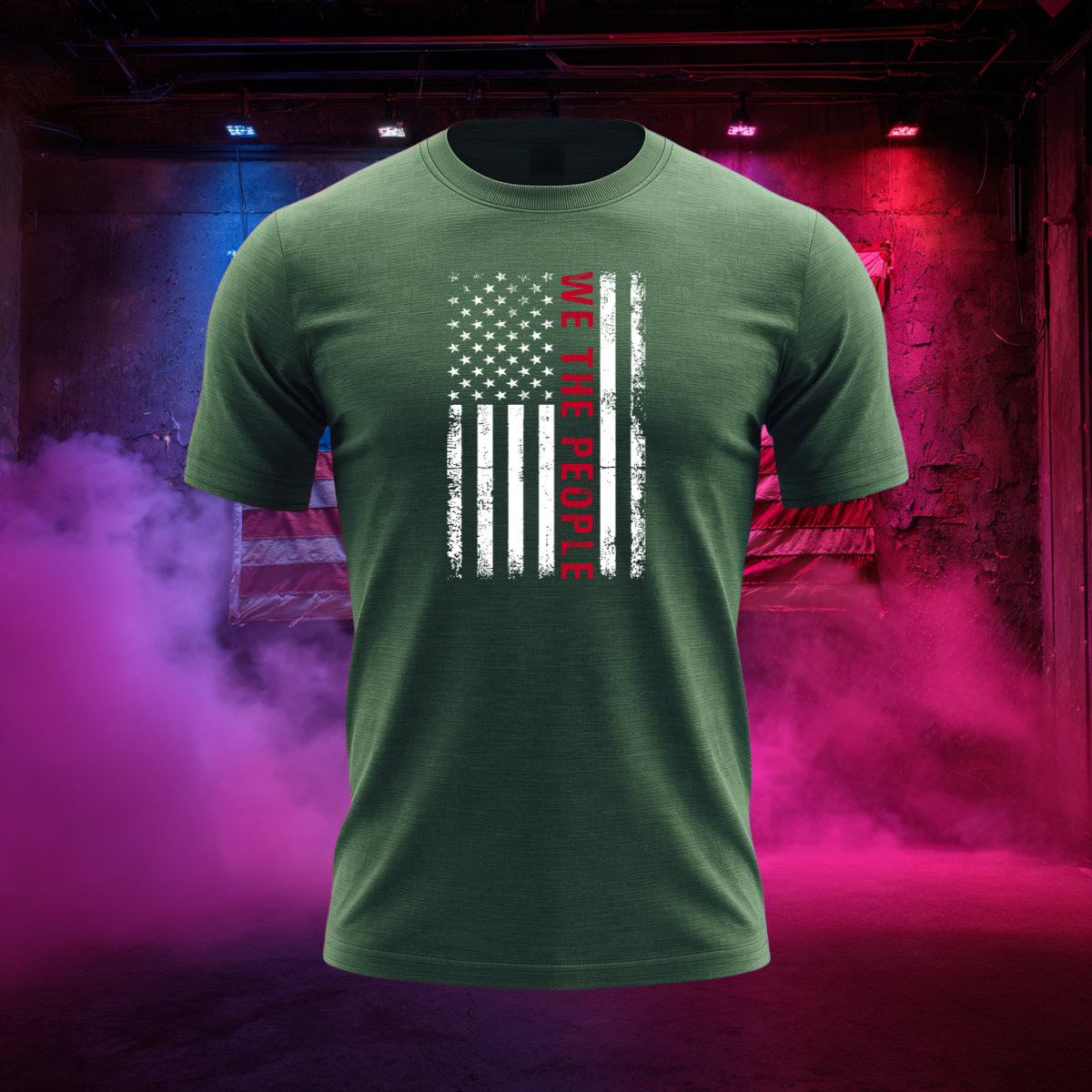 We The People Distressed Flag T-Shirt