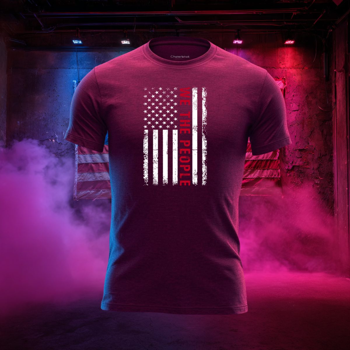 We The People Distressed Flag T-Shirt