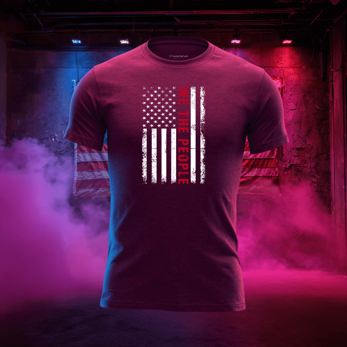 We The People Distressed Flag T-Shirt