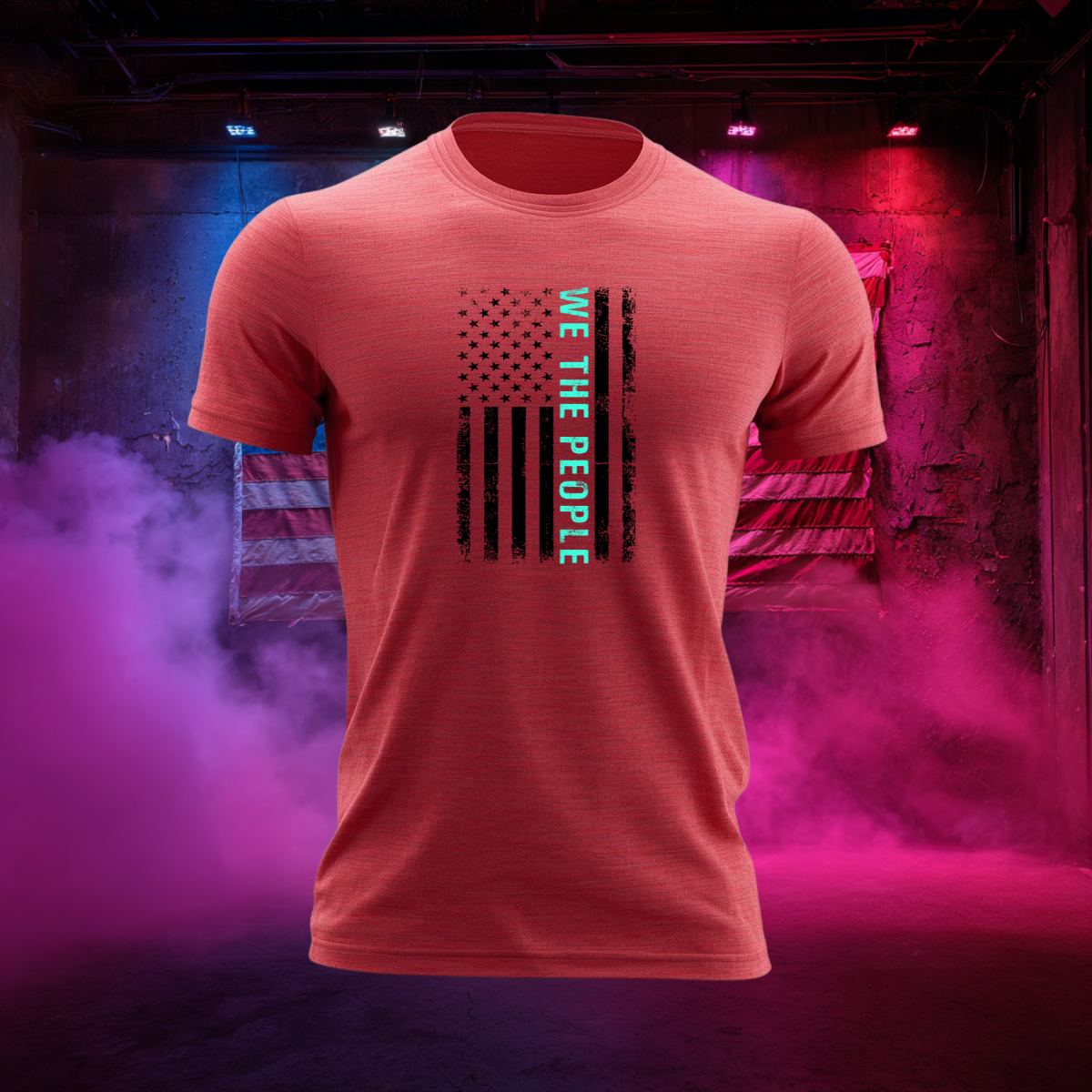 We The People Distressed Flag T-Shirt