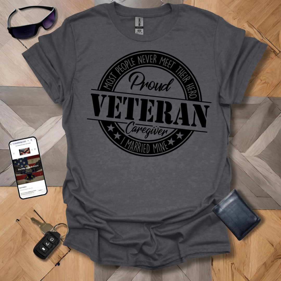 Proud Veteran Caregiver Black Logo Heathers
