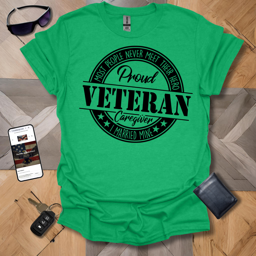 Proud Veteran Caregiver Black Logo Heathers