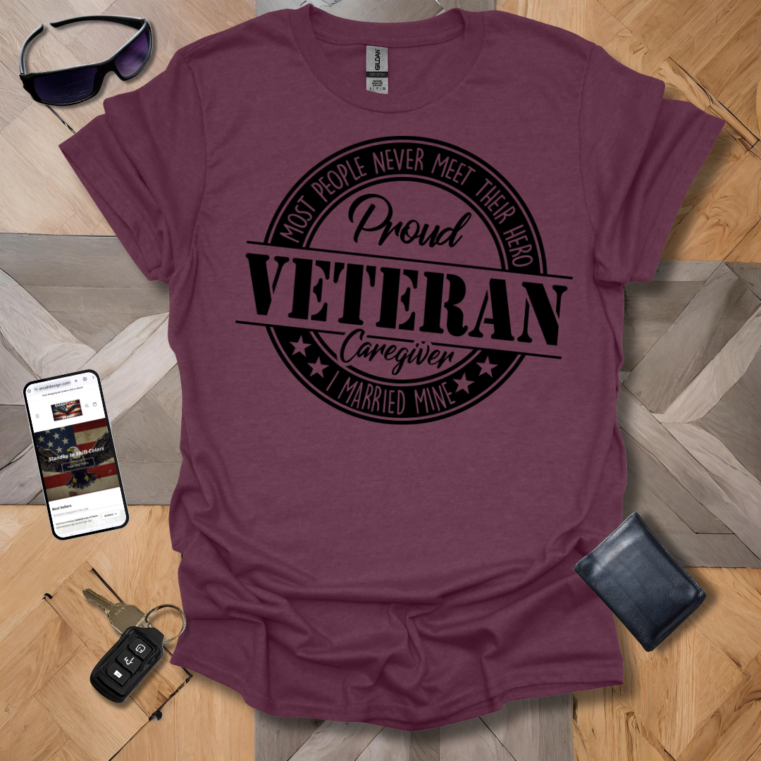 Proud Veteran Caregiver Black Logo Heathers