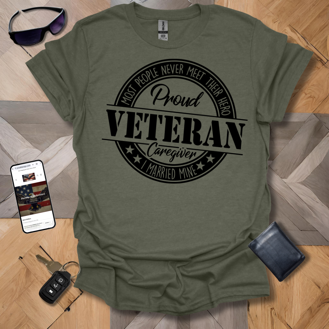 Proud Veteran Caregiver Black Logo Heathers