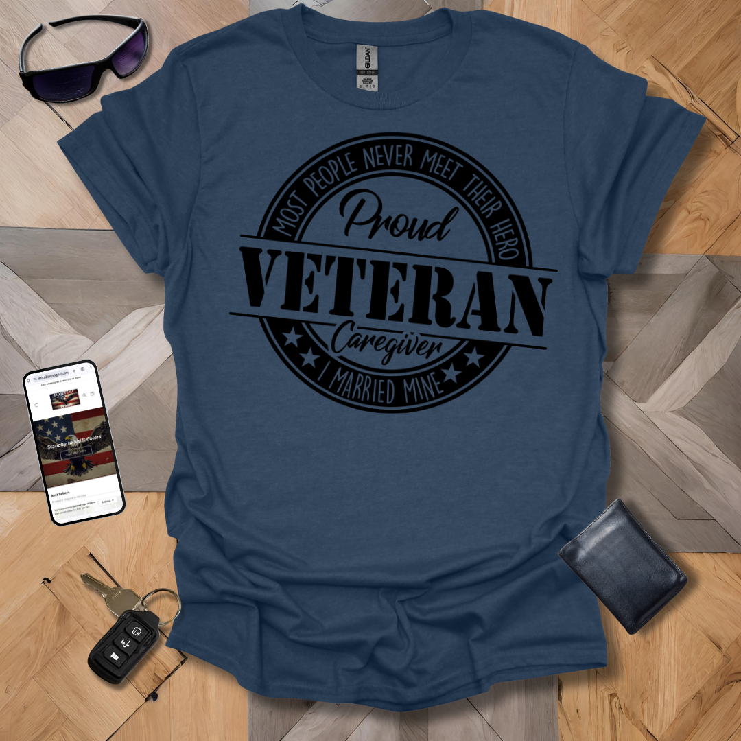Proud Veteran Caregiver Black Logo Heathers