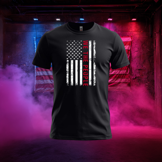 We The People Distressed Flag T-Shirt