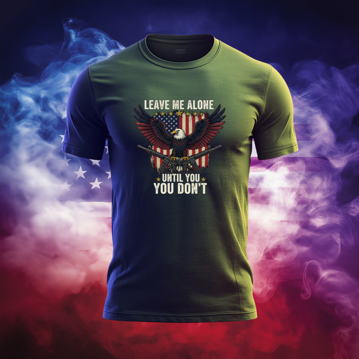 Leave Me Alone Until You Don’t – Patriotic Eagle AR-15 Shirt | Bold 2A American Graphic Tee
