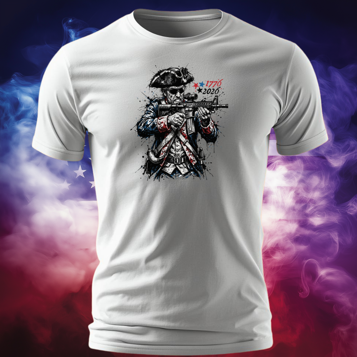 Splatter Patter | America's 250th Anniversary Patriot Shirt | 1776 Revolutionary Warrior Freedom Tee