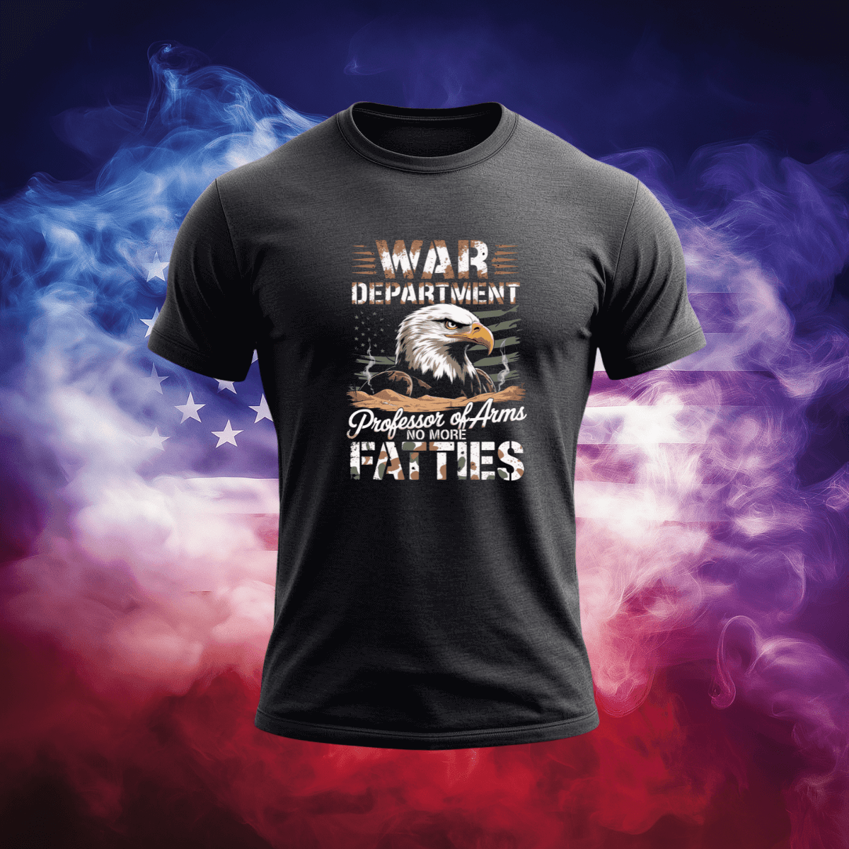 War Department T-Shirt featuring an eagle design with patriotic colors and a bold quote.