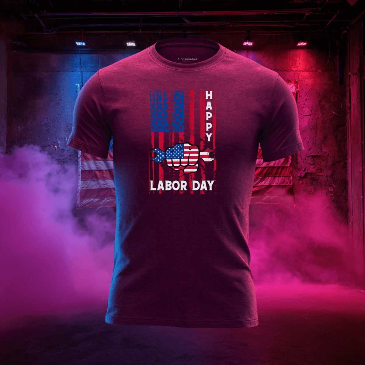 Distressed Flag Labor Day T-Shirt