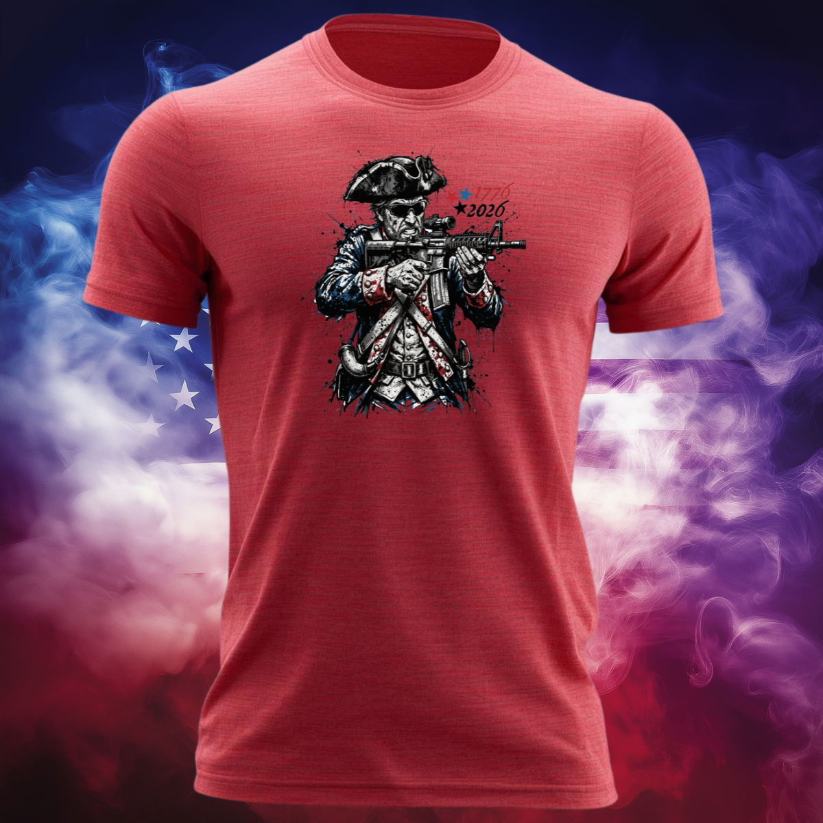 Splatter Patter | America's 250th Anniversary Patriot Shirt | 1776 Revolutionary Warrior Freedom Tee