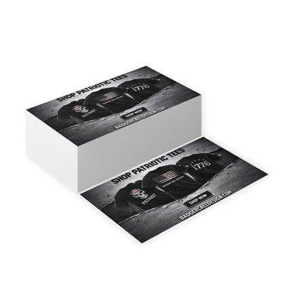 Patriotic Apparel Business Cards — 'Shop Patriotic Tees' Promotional Card 2.0