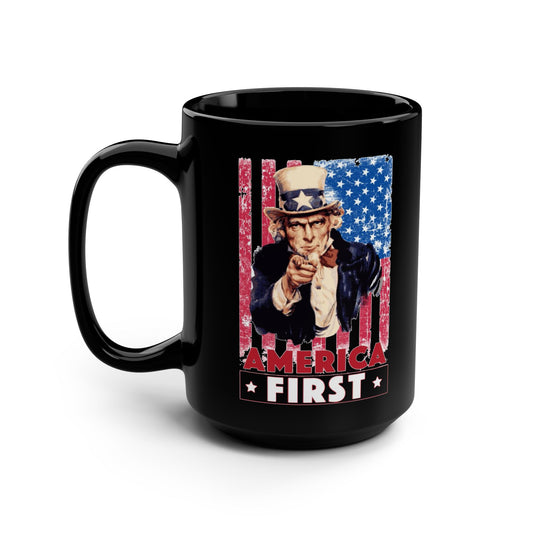 Patriotic Coffee Mug for Political Enthusiasts, Vintage Uncle Sam Design, Trump Vance 2024, Election Gift, Ideal for Elections