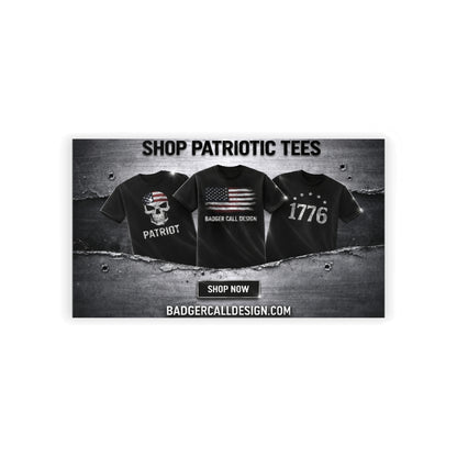 Patriotic Apparel Business Cards — 'Shop Patriotic Tees' Promotional Card 2.0