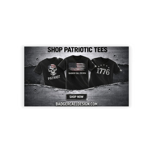 Patriotic Apparel Business Cards — 'Shop Patriotic Tees' Promotional Card 2.0