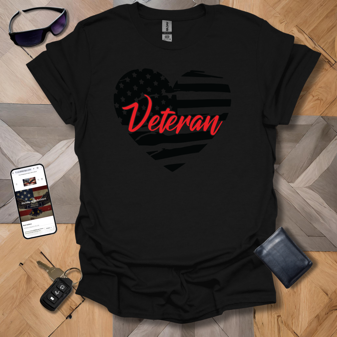 American Distressed Flag Vet Love