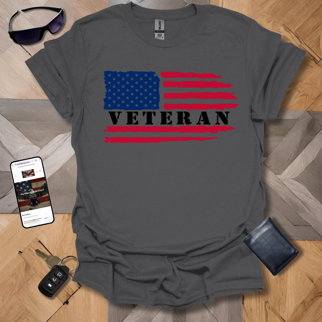 American Distressed Flag Vet_L_Half Color