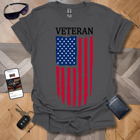 American Distressed Flag Veteran Full Color Banner