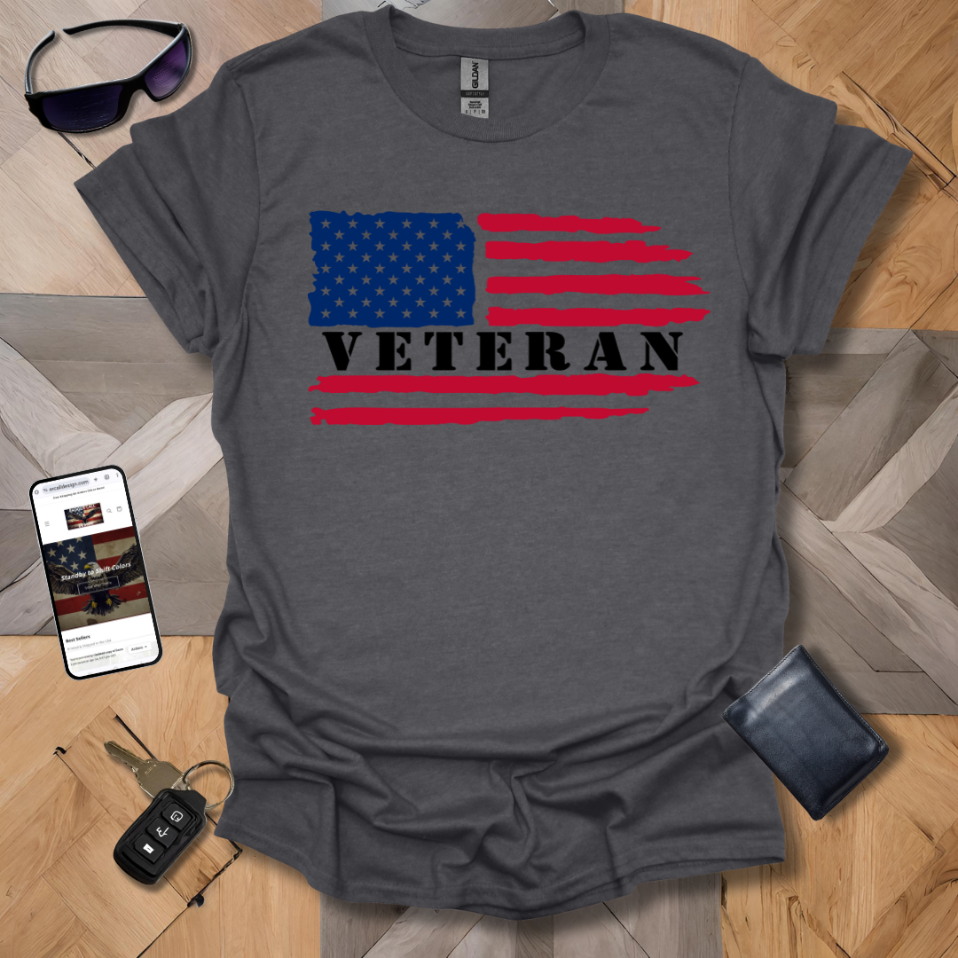 American Distressed Flag Vet_L_Half Color Heathers