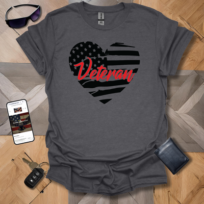 American Distressed Flag Vet Love Heathers