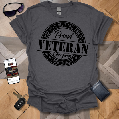 Proud Veteran Caregiver  Black Logo Heathers