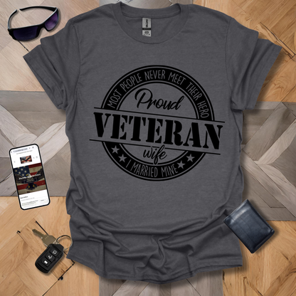 Proud Veteran Wife Black Logo Heathers