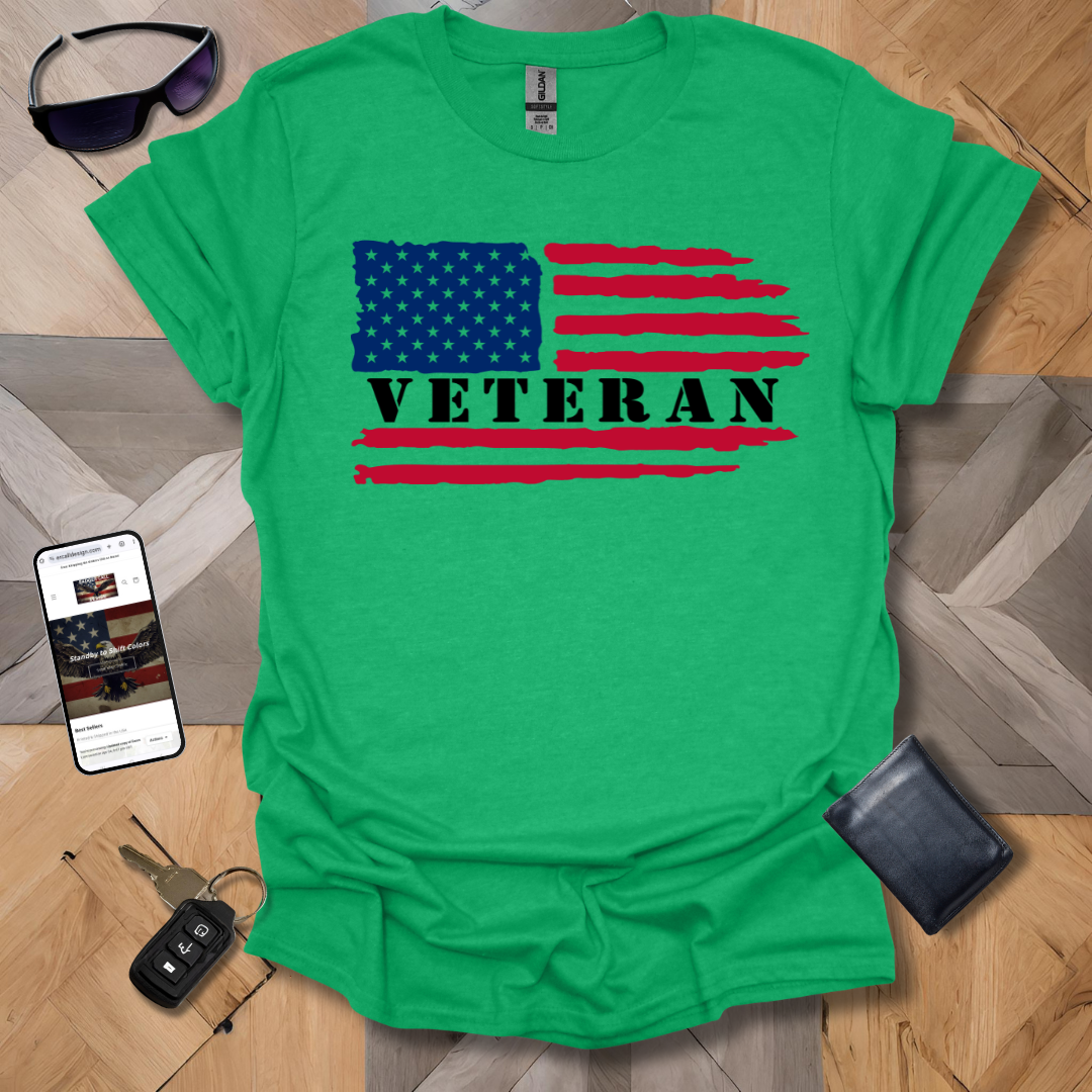 American Distressed Flag Vet_L_Half Color Heathers