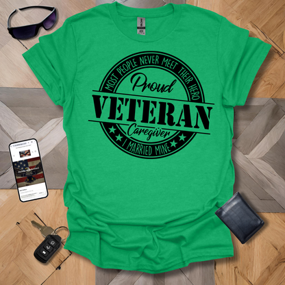 Proud Veteran Caregiver  Black Logo Heathers