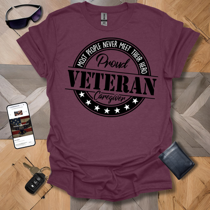 Proud Veteran Caregiver Black & White Logo Heathers