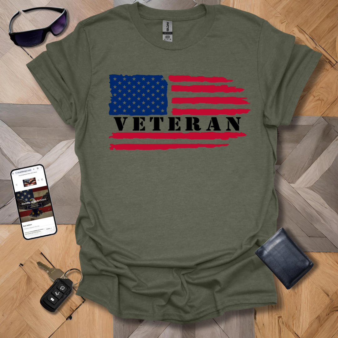 American Distressed Flag Vet_L_Half Color Heathers