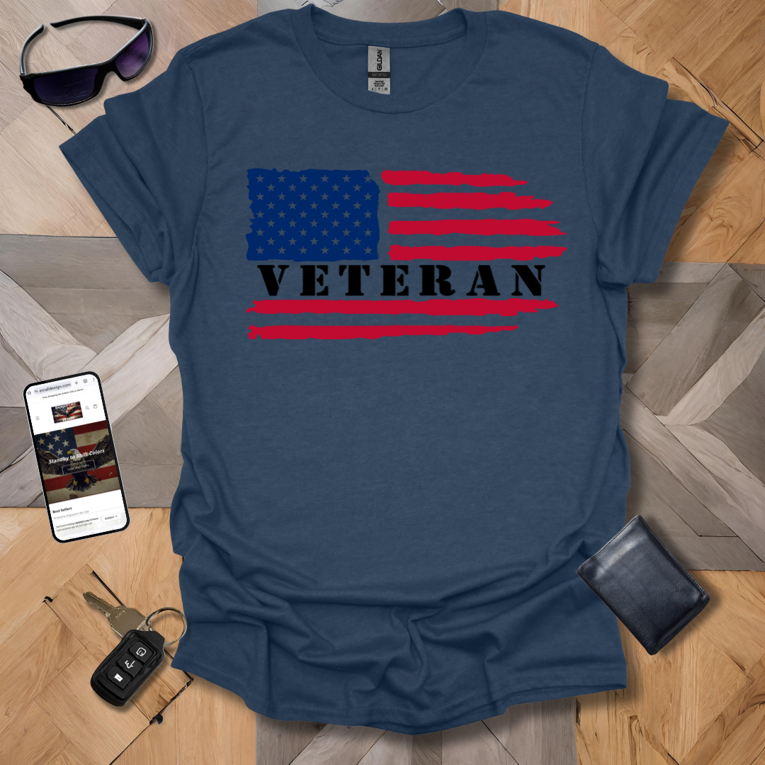 American Distressed Flag Vet_L_Half Color Heathers