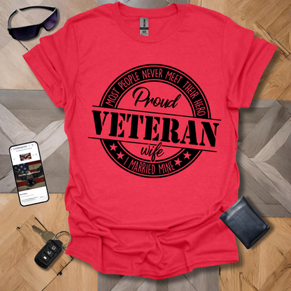 Proud Veteran Wife Black Logo Heathers