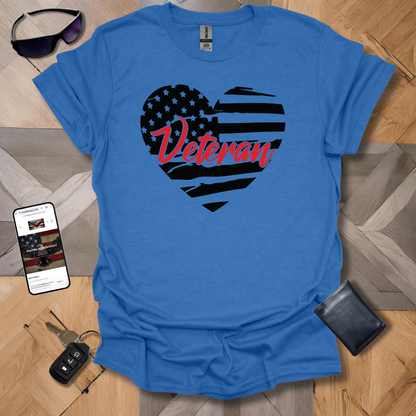 American Distressed Flag Vet Love Heathers