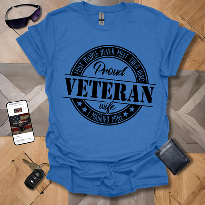 Proud Veteran Wife Black Logo Heathers