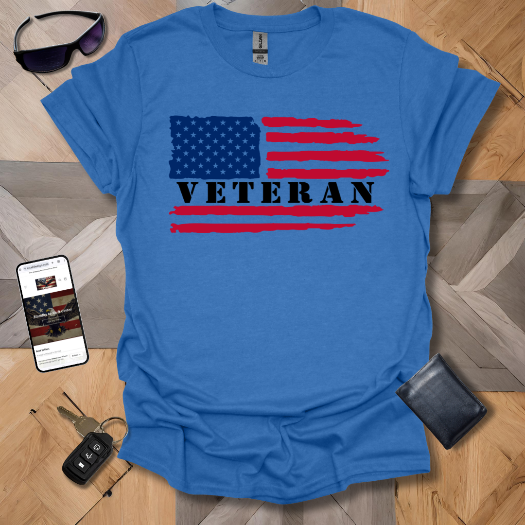 American Distressed Flag Vet_L_Half Color Heathers