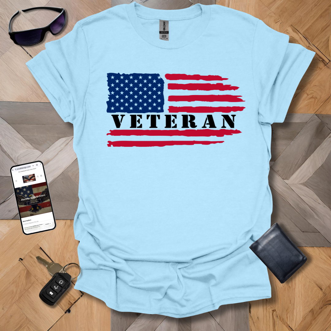 American Distressed Flag Vet_L_Half Color