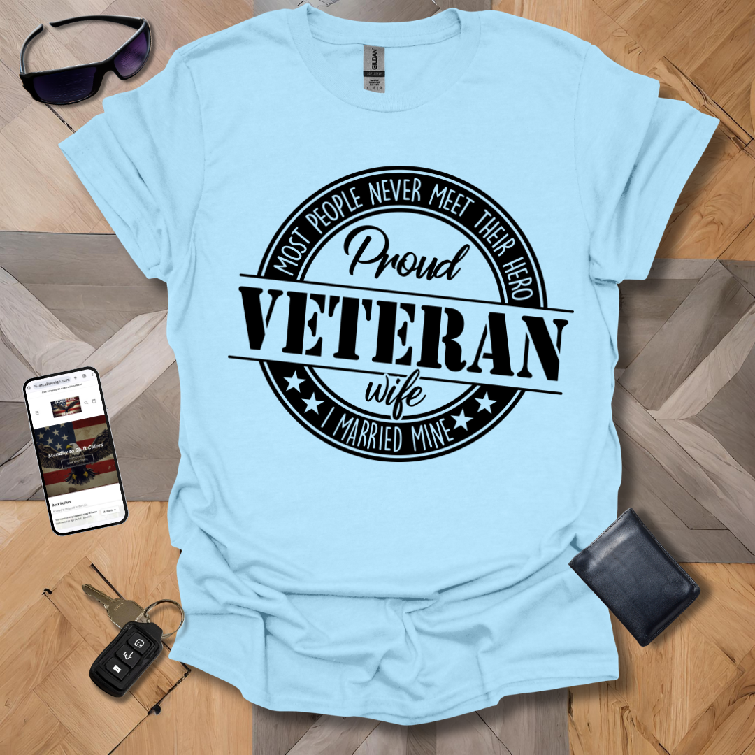 Proud Veteran Wife Black Logo