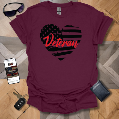 American Distressed Flag Vet Love