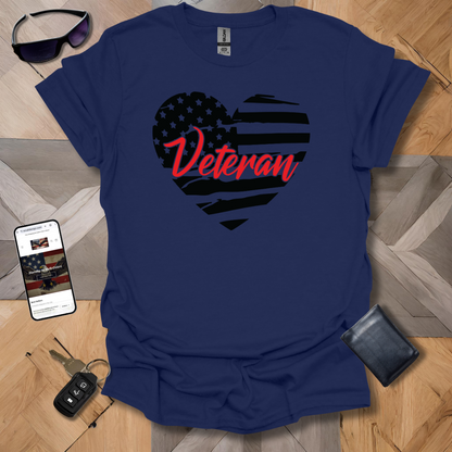 American Distressed Flag Vet Love