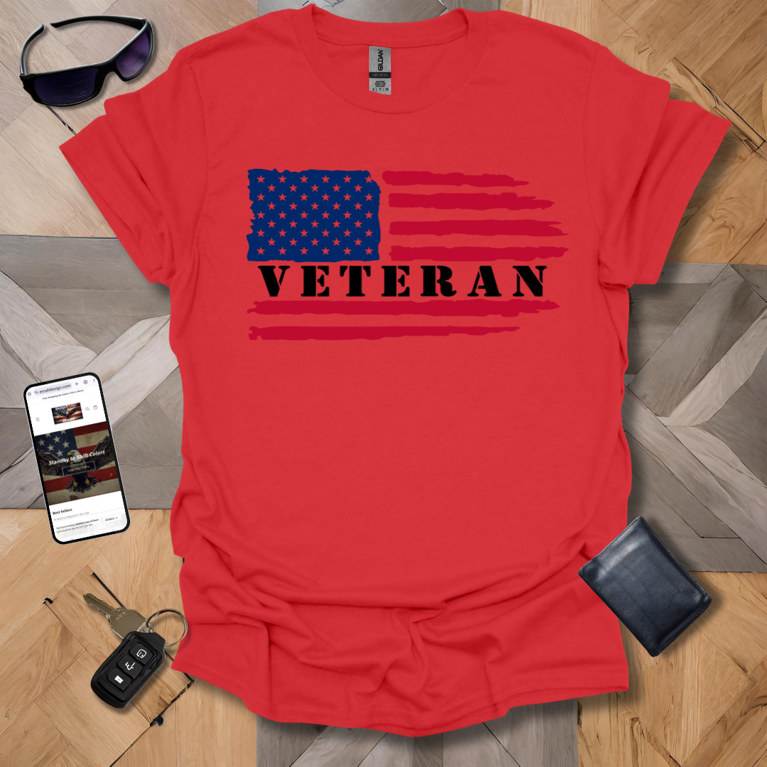 American Distressed Flag Vet_L_Half Color